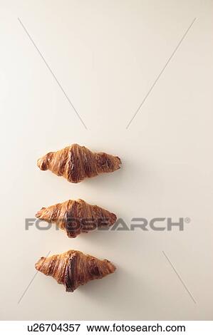 Stock Photo - Three Croissants. Fotosearch