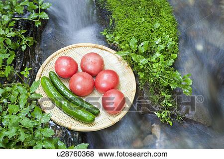 Stock Photo - Tomatoes and Cucumbers. Fotosearch