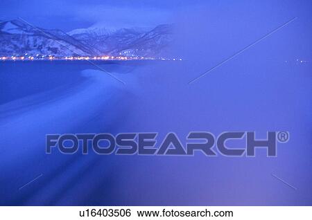 Townscape at dawn, Rausu Town, Hokkaido Prefecture, Japan View Large Photo Image Stock Photograph - Townscape at dawn, Rausu Town, Hokkaido Prefecture, Japan. Fotosearch