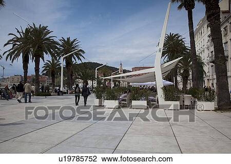 Stock Image - View of Pedestrian Walkay. Fotosearch