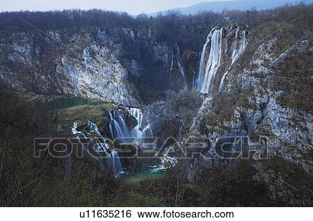 Waterfalls of Plitvice Lakes National Park View Large Photo Image Stock Photograph - Waterfalls of Plitvice Lakes National Park. Fotosearch