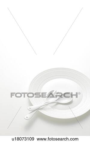 White Fork, Spoon and Plate View Large Photo Image Stock Photo - White Fork, Spoon and Plate. Fotosearch
