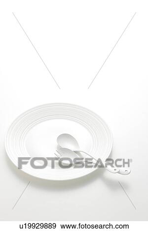 White Fork, Spoon and Plate View Large Photo Image Stock Photo - White Fork, Spoon and Plate. Fotosearch