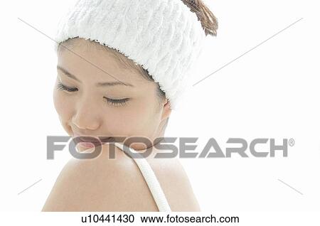 Young Woman Wearing Headband View Large Photo Image Stock Image - Young Woman Wearing Headband. Fotosearch