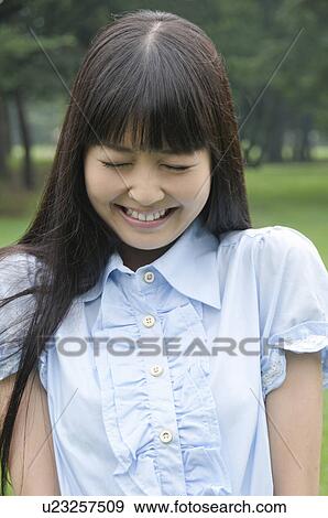 Young Woman with Eyes Closed View Large Photo Image Stock Photo - Young Woman with Eyes Closed. Fotosearch