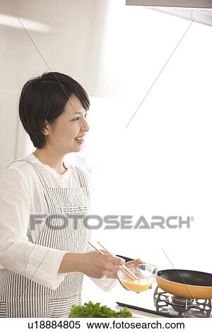 A woman in the kitchen View Large Photo Image Stock Photography - A woman in the kitchen. Fotosearch