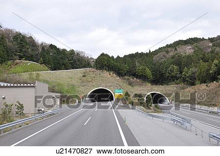 Asakayama Tunnel at Shin-meishin Expressway View Large Photo Image Stock Photo - Asakayama Tunnel at Shin-meishin Expressway. Fotosearch