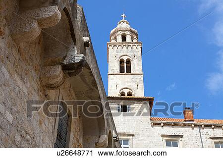 Stock Image - Bell Tower of Dominican Monastery. Fotosearch