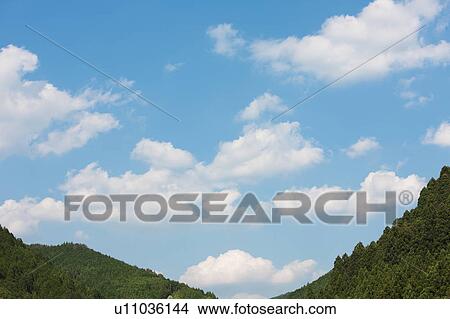 Blue Sky Over Mountains View Large Photo Image Picture - Blue Sky Over Mountains. Fotosearch