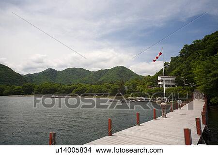 Picture - Boardwalk at Lake Chuzenji. Fotosearch