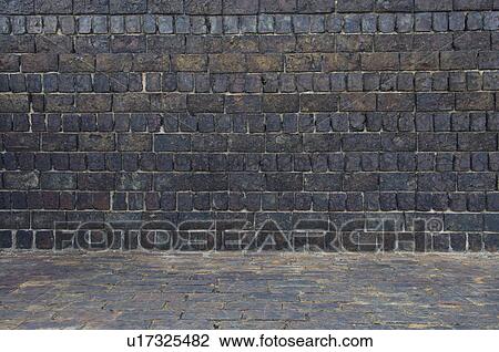 Stock Image - Brick wall, Okayama Prefecture, Honshu, Japan. Fotosearch