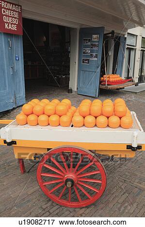 Cart Full of Dutch Cheese View Large Photo Image Stock Photo - Cart Full of Dutch Cheese. Fotosearch