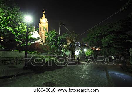 Catholic Motomachi church and Daisan-zaka View Large Photo Image Stock Photograph - Catholic Motomachi church and Daisan-zaka. Fotosearch
