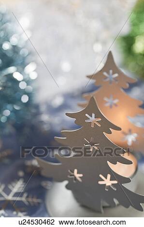 Stock Image - Christmas tree candle holder. Fotosearch