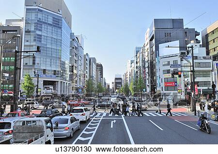Chuo Street View Large Photo Image Stock Image - Chuo Street. Fotosearch