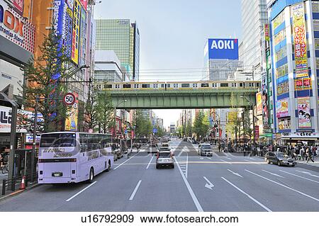 Chuo Street View Large Photo Image Stock Photo - Chuo Street. Fotosearch