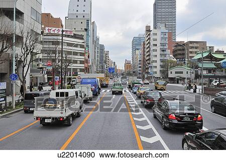 Stock Image - Cityscape, Nihonbashi, Chuo Ward, Tokyo Prefecture, Japan. Fotosearch