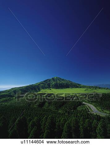 Picture - Clear Blue Sky Over Mount Eboshi. Fotosearch