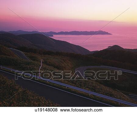 Stock Photo - Coast Motorway at Dusk. Fotosearch