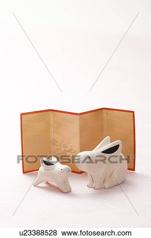 Decorative Rabbits View Large Photo Image Stock Photo - Decorative Rabbits. Fotosearch