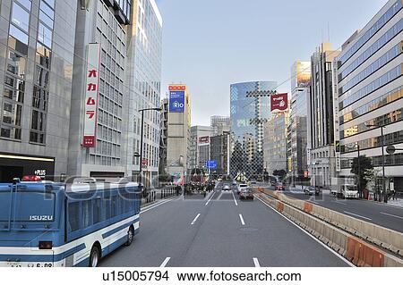 Picture - Demonstration on Sotobori Street. Fotosearch