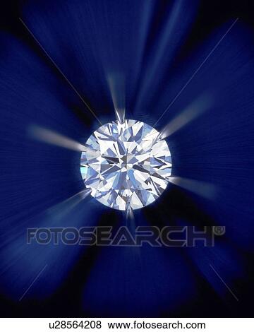 Stock Photo - Diamon Against Blue Background. Fotosearch
