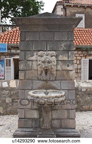 Stock Image - Drink Fountain Near Pike Gate. Fotosearch