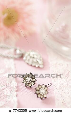Stock Photography - Earrings and Pendant. Fotosearch