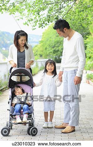 Family with Two Daughters in Park View Large Photo Image Stock Image - Family with Two Daughters in Park. Fotosearch