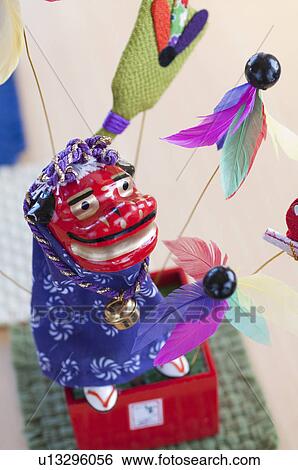 Figurine of lion shishimai View Large Photo Image Stock Photograph - Figurine of lion shishimai. Fotosearch