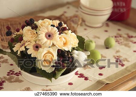 Gerbera Daisy and Raspberry Arrangement View Large Photo Image Stock Image - Gerbera Daisy and Raspberry Arrangement. Fotosearch
