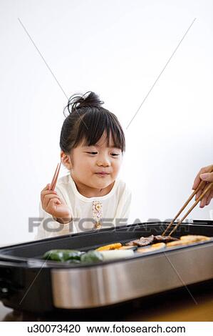 Girl Having Teppanyaki View Large Photo Image Stock Image - Girl Having Teppanyaki. Fotosearch