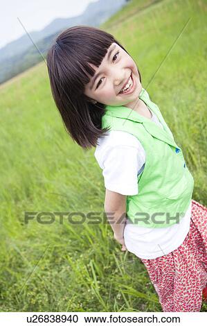 Girl in Field View Large Photo Image Stock Image - Girl in Field. Fotosearch