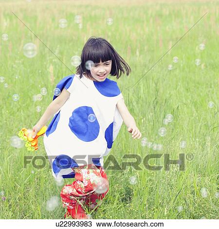 Girl Surrounded by Bubbles View Large Photo Image Stock Image - Girl Surrounded by Bubbles. Fotosearch