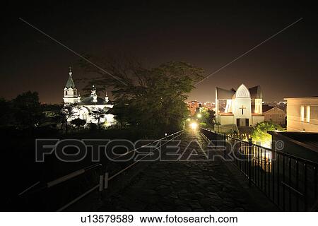 Hakodate Orthodox church and St. John's Church Hakodate View Large Photo Image Stock Photo - Hakodate Orthodox church and St. John's Church Hakodate. Fotosearch