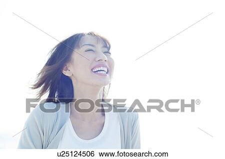 Happy Young Woman View Large Photo Image Stock Photograph - Happy Young Woman. Fotosearch