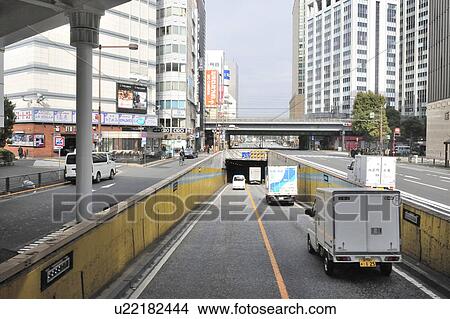 Picture - Harumi street, Chuo Ward, Tokyo Prefecture, Japan. Fotosearch