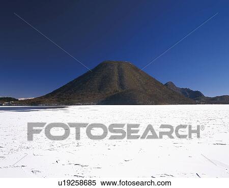 Stock Photography - Haruna Lake and Mount Haruna. Fotosearch