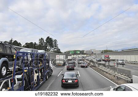 Stock Image - Higashi-Meihan Expressway. Fotosearch