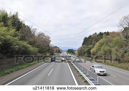 Stock Photo - Higashi-Meihan Expressway. Fotosearch