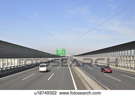 Stock Image - Highway, Aichi Prefecture, Japan. Fotosearch
