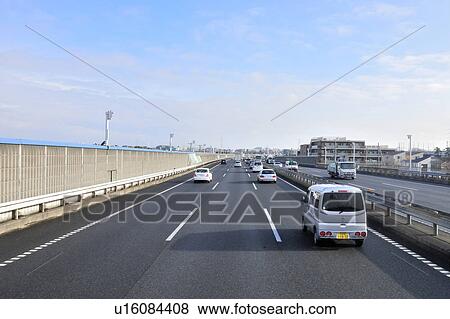 Stock Photo - Highway, Setagaya Ward, Tokyo Prefecture, Japan. Fotosearch