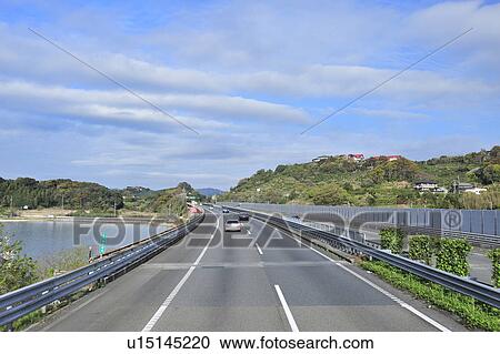 Stock Image - Highway, Shizuoka Prefecture, Japan. Fotosearch
