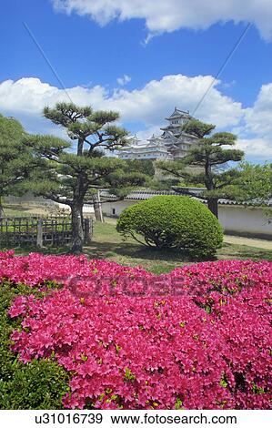 Himeji Castle and Park View Large Photo Image Stock Photo - Himeji Castle and Park. Fotosearch