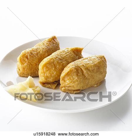 Inari sushi View Large Photo Image Stock Photo - Inari sushi. Fotosearch