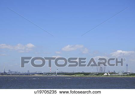 Kasai Rinkai Park seen from Maihama View Large Photo Image Stock Photography - Kasai Rinkai Park seen from Maihama. Fotosearch