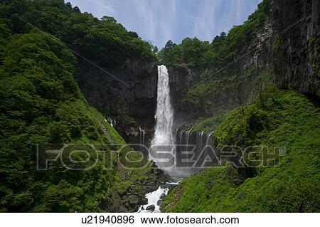Stock Photograph - Kegon Waterfalls. Fotosearch