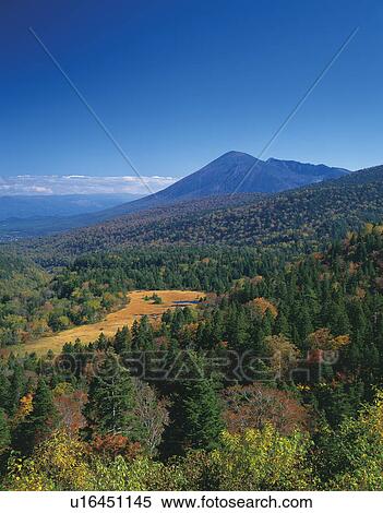 Stock Photography - Landscape with Mount Iwate. Fotosearch