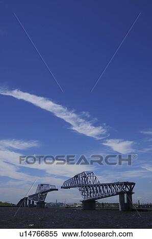 Stock Photography - Large Construction Site at Tokyo Bay. Fotosearch