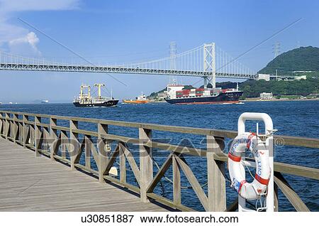 Life Belt and Bridge in Background View Large Photo Image Stock Photo - Life Belt and Bridge in Background. Fotosearch